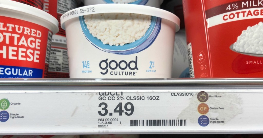 good culture cottage cheese on store shelf