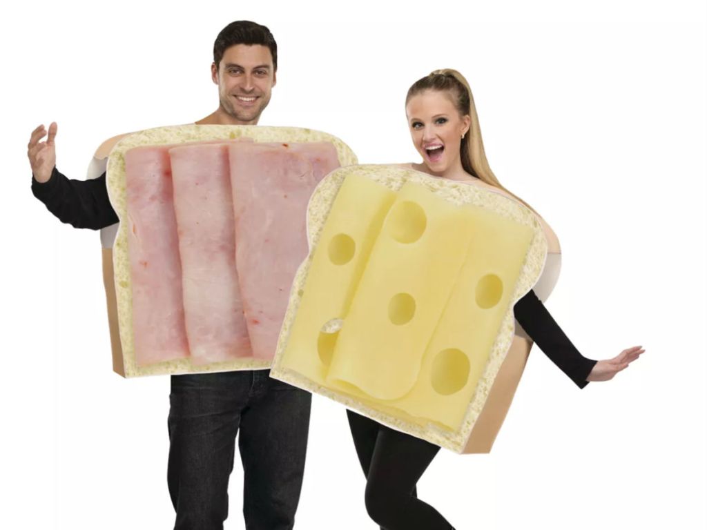 adult couple hamd and cheese costume