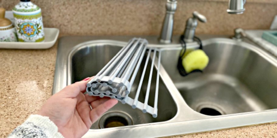 Our Favorite Roll Up Dish Drying Rack is Only $6.82 Shipped for Prime Members