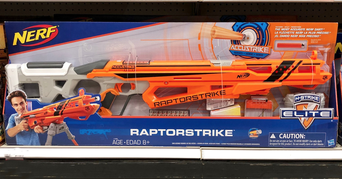 nerf n strike raptorstrike in package on a store shelf