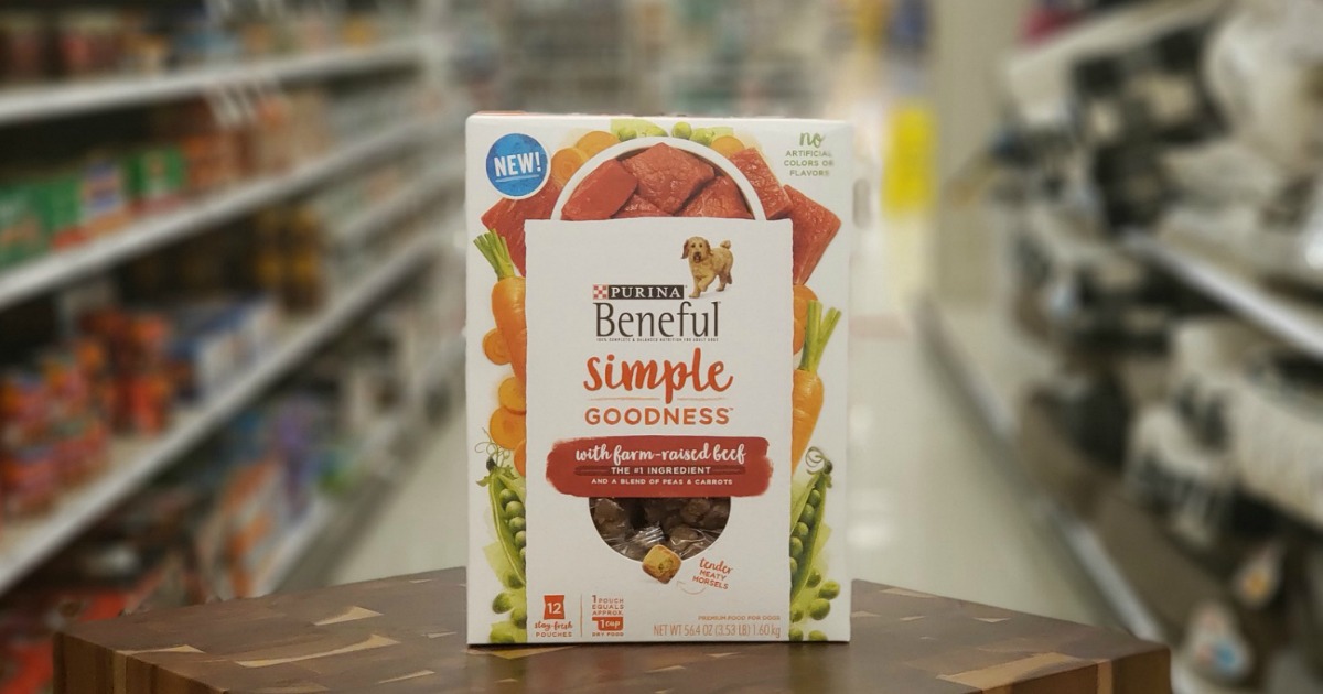 purina beneful simple goodness dog food in store