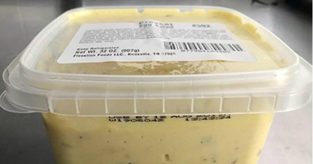 container of egg salad