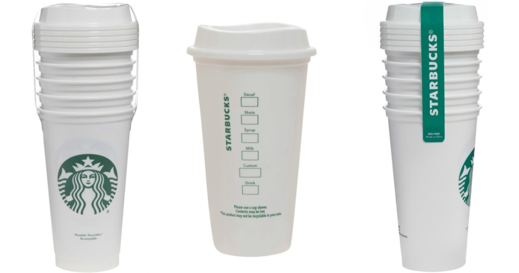 Starbucks Reusable Cups 5Pack Just 3.48 at Walmart (Only 69¢ Per Cup)