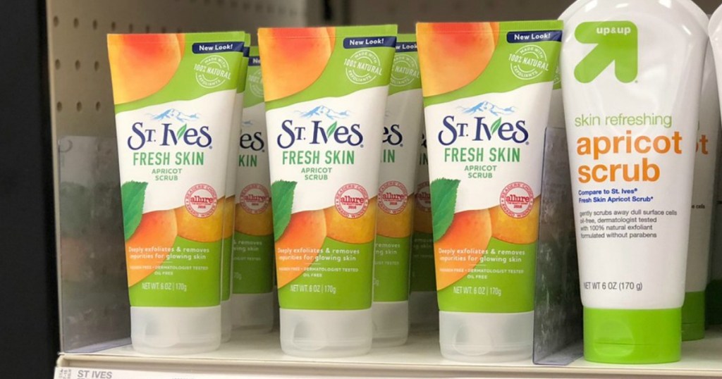 st. ives apricot facial cleanser on display at target