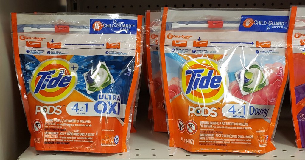 tide pods on shelf at rite aid