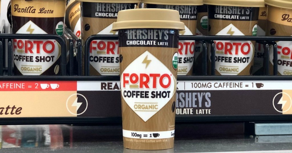 forto coffee shots on a shelf at walgreens