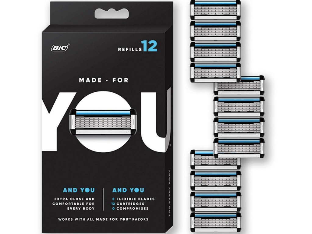 made for you bic razors pack with three cartridges