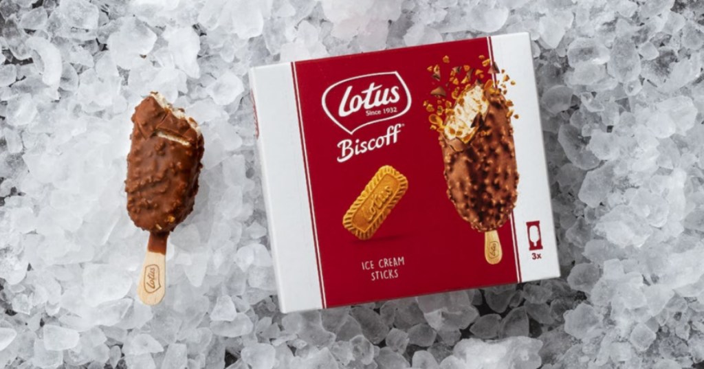 Lotus Biscoff cookie butter ice cream bars
