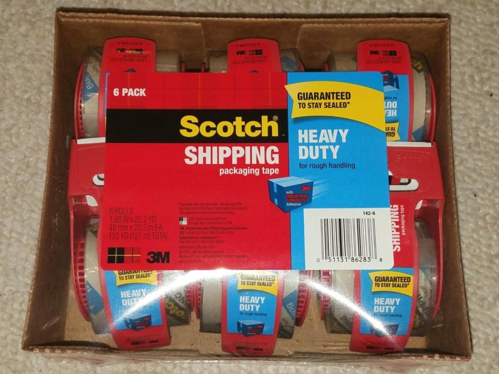 6-pack of scotch shipping tape