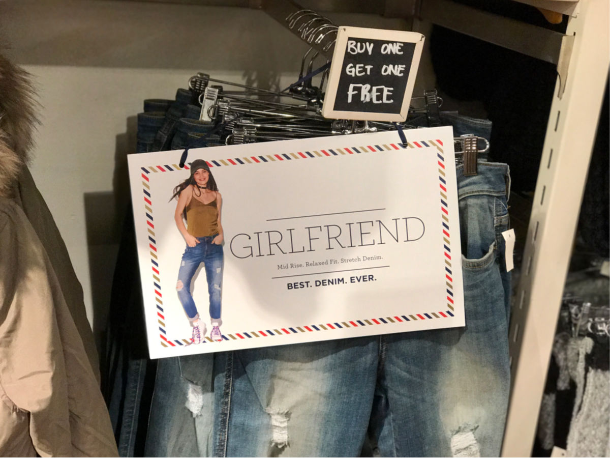 Aeropostal Girlfriend bogo jeans in store