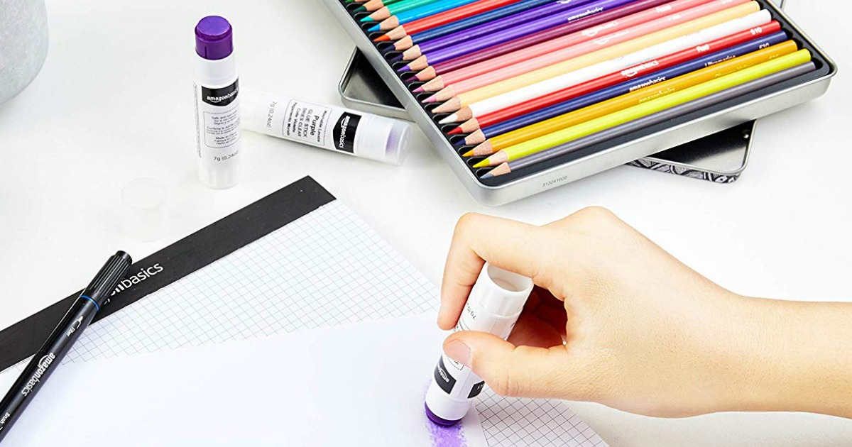 AmazonBasics Purple Washable School Glue Sticks 60-Count Just $9.87 Shipped (Only 16¢ Each 