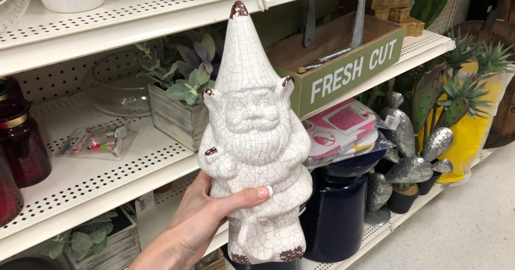 woman holding ashland gnome