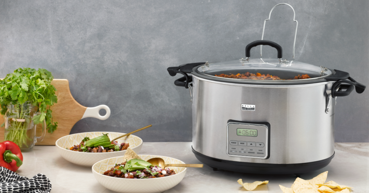 Bella Pro Series 10Quart Digital Slow Cooker Only 49.99 Shipped