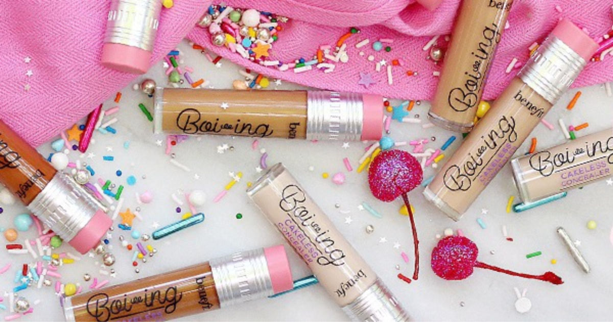 Benefit Boi-ing Cakeless Concealer in multiple shades with sprinkles and cherries