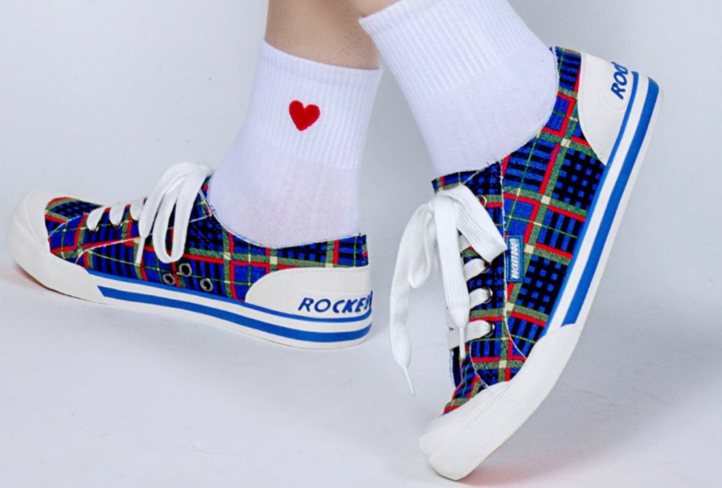 Women's red & blue sneakers from Rocket Dog on Zulily with white laces