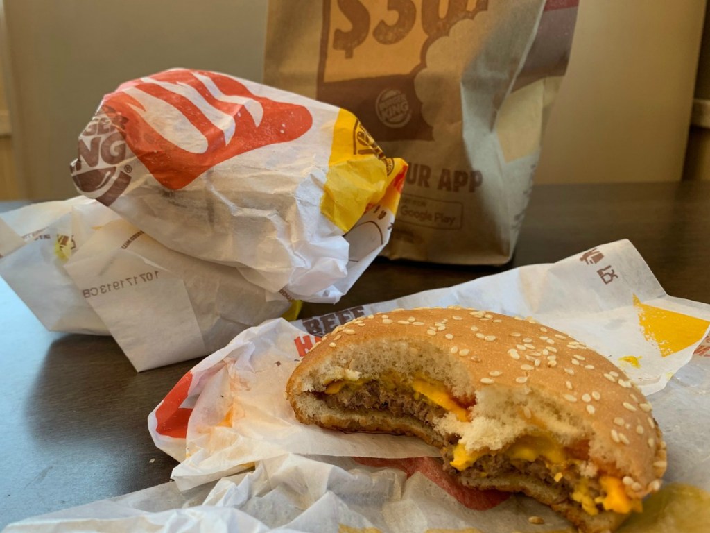 Burger King Cheeseburgers - good grades report card