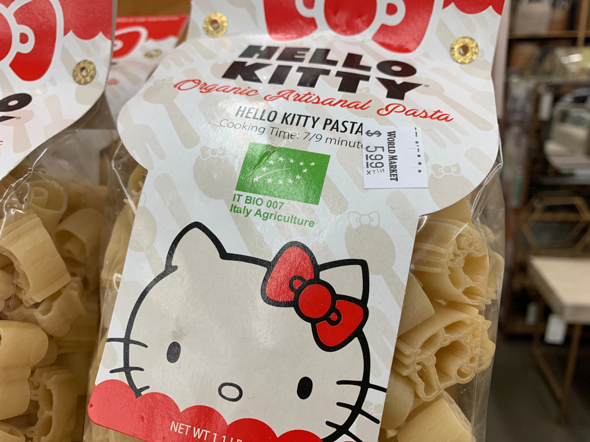 Hello Kitty Pasta in the bag