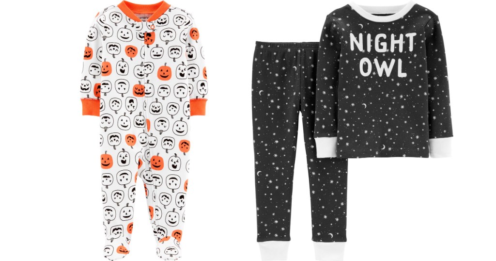 2 pairs of matching halloween pajamas