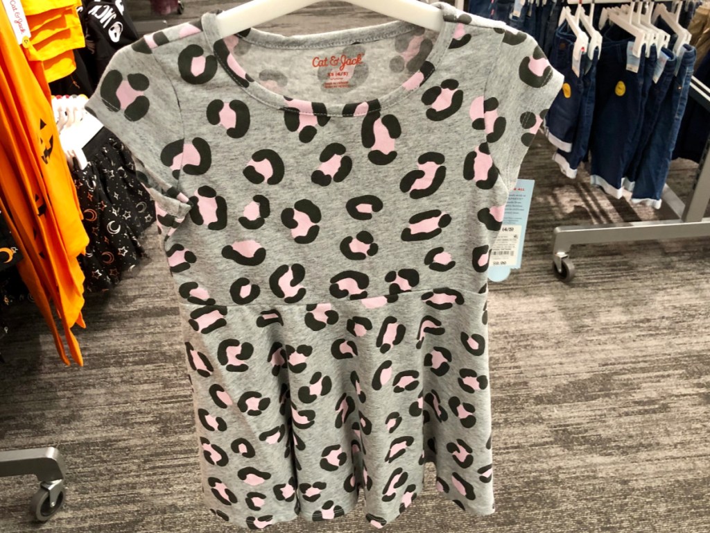 Cat & Jack Girls' Animal Print Knit Dress