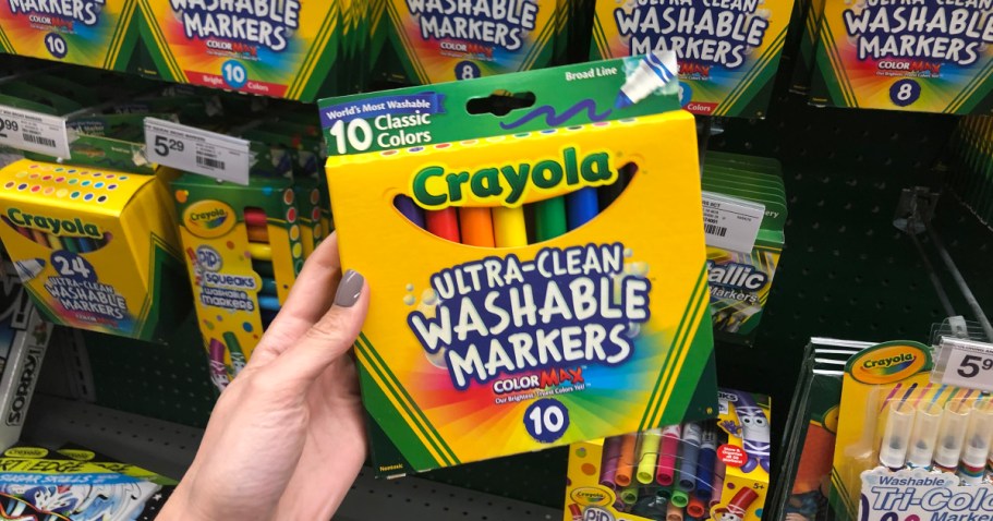 Stock Up on School Supplies | Crayola Washable Markers Just $1.99 Each After Walmart Cash