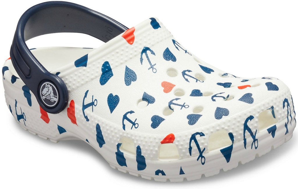 Clog Crocs for kids with anchor print