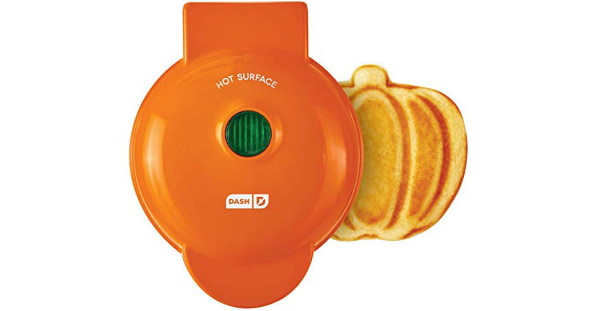 DASH Pumpkin Mini Waffle Maker Only 9.99 Great Reviews