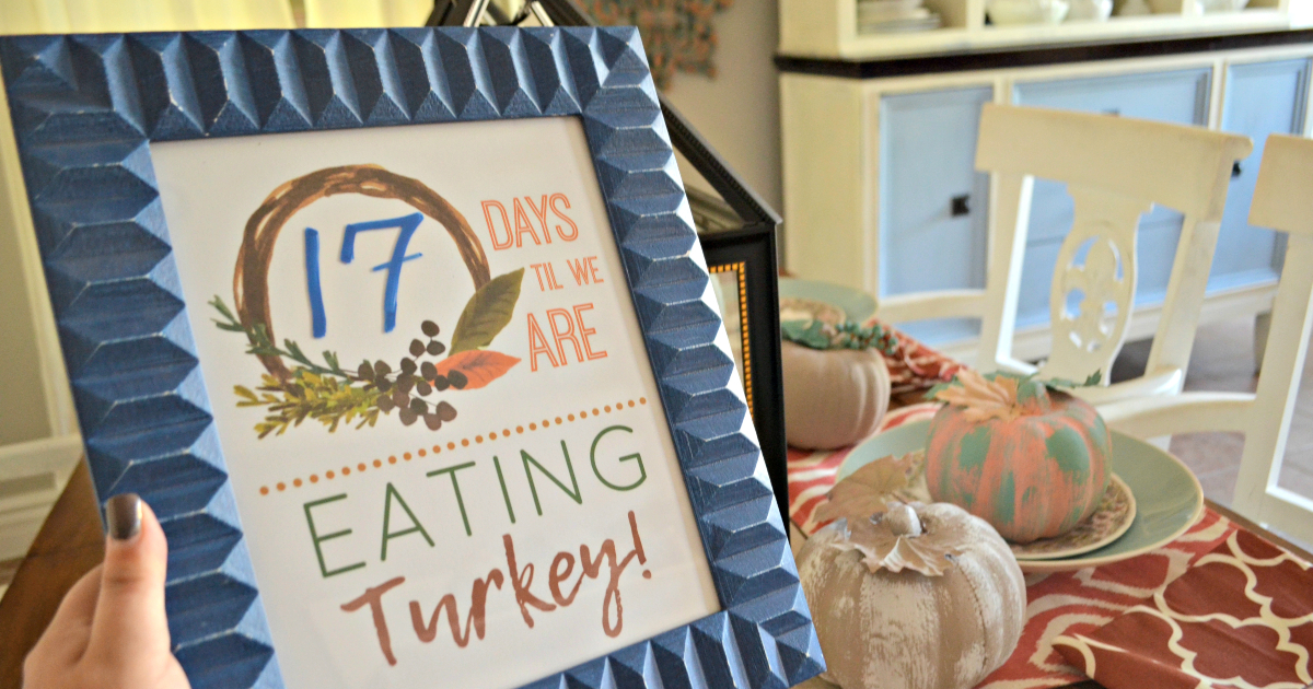 Thanksgiving countdown printable