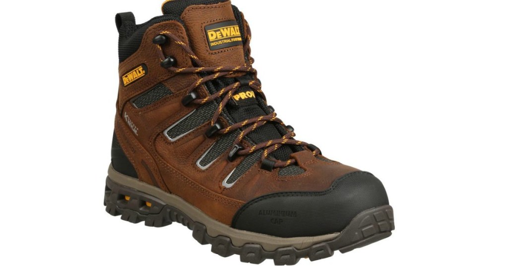 Dewalt Kevlar Boots in brown and black