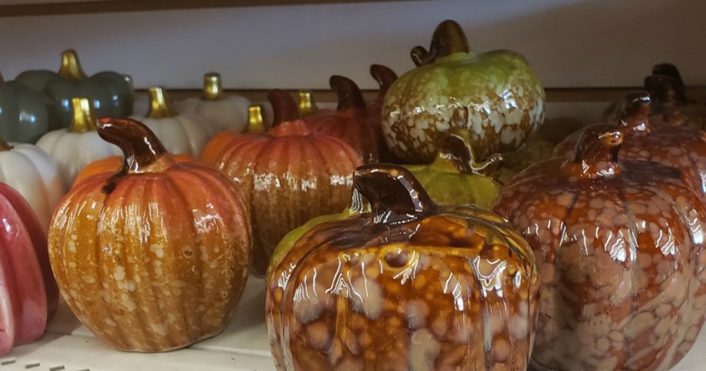 Dollar Tree Pumpkins on store shelf