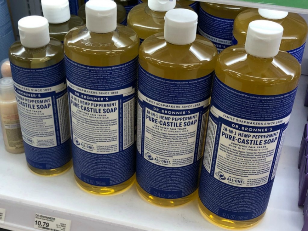 Dr. Bronner's Pure-Castile Soap on Target shelf