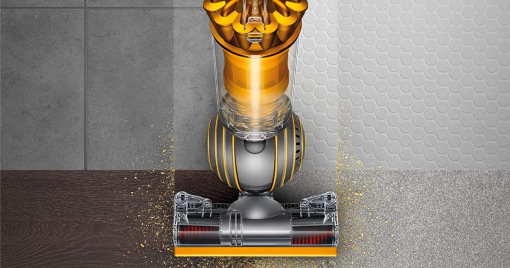 Dyson Ball Multi Floor 2 Upright Vacuum top view vacuuming on hard floors