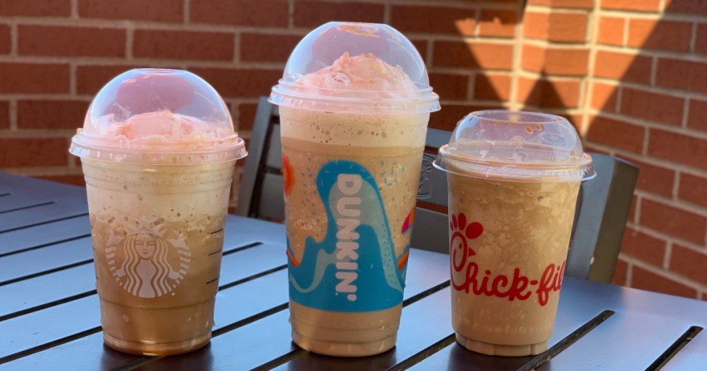 Starbucks, Dunkin, Chick-fil-A frozen drinks