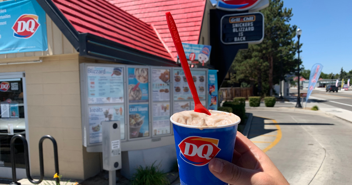 Snickers peanut butter pie Blizzard and Dairy Queen exterior