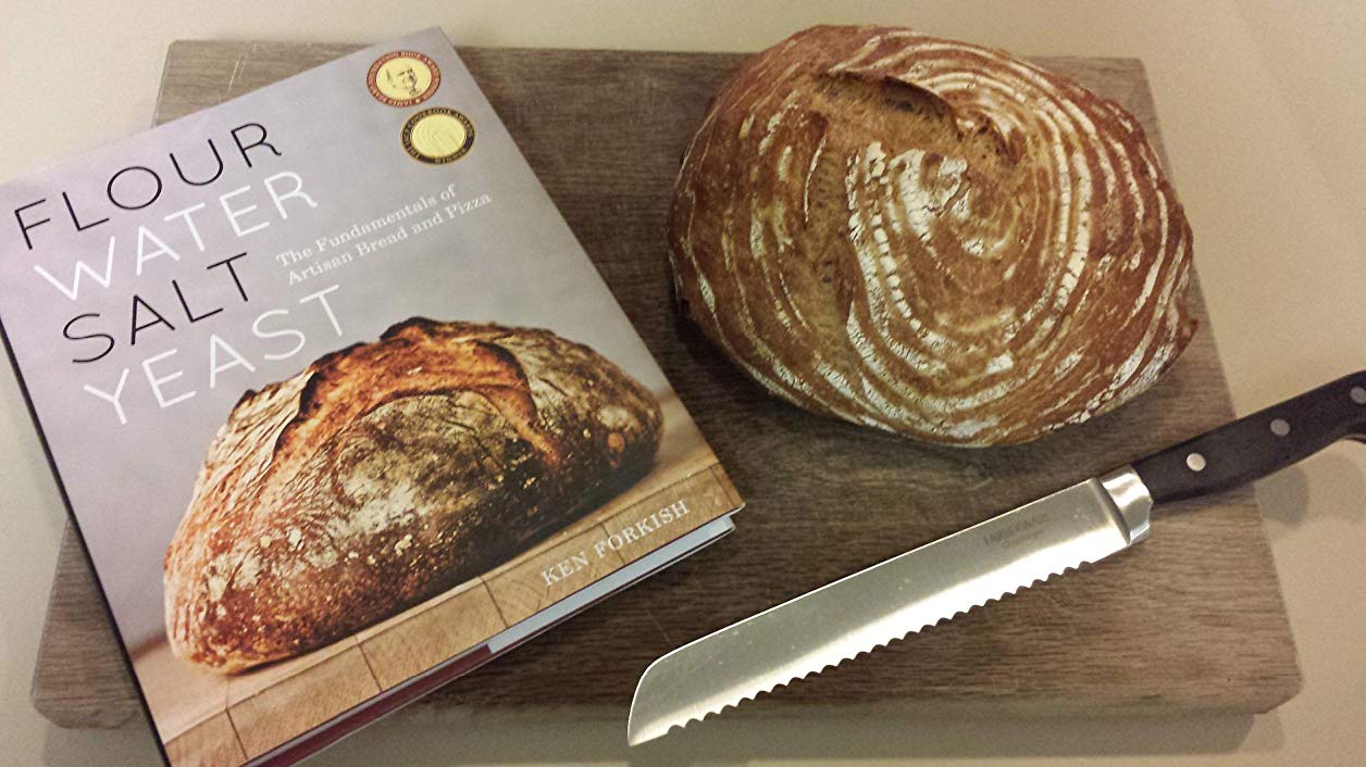cookbook by bread and knife