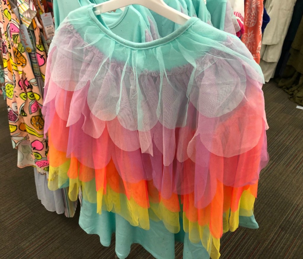 Girls colorful dress with cape in teal at Target 