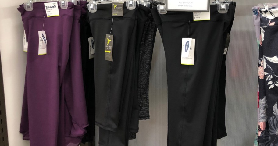 Girls Old Navy Active Wear Leggings hanging in store