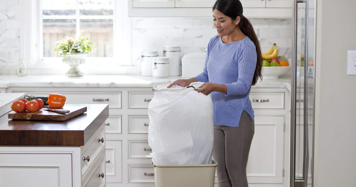 Walgreens Complete Home 13 Gallon Drawstring Trash Bags White White
