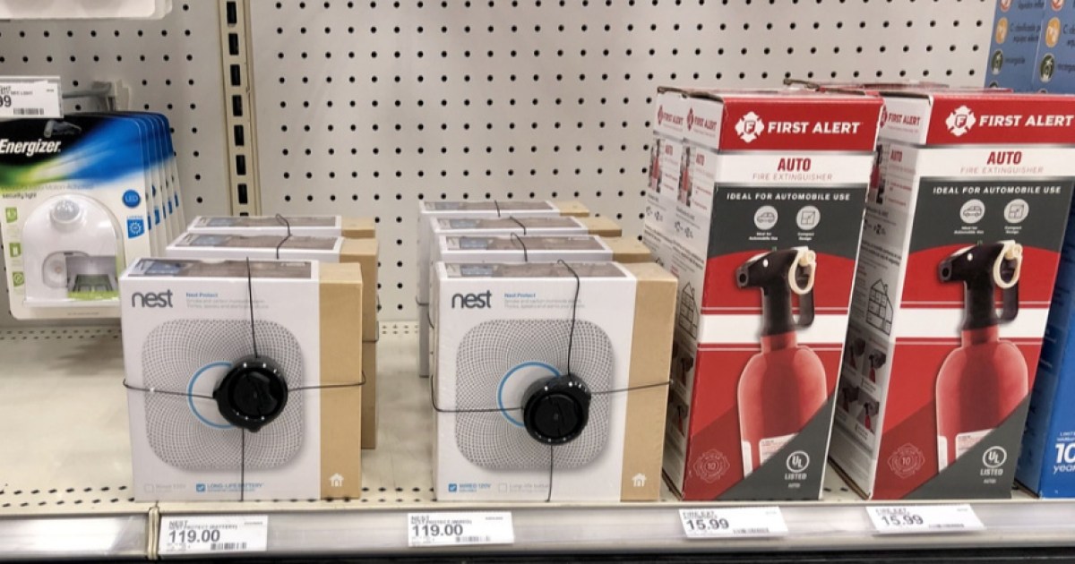 google nest devices on shelf at target