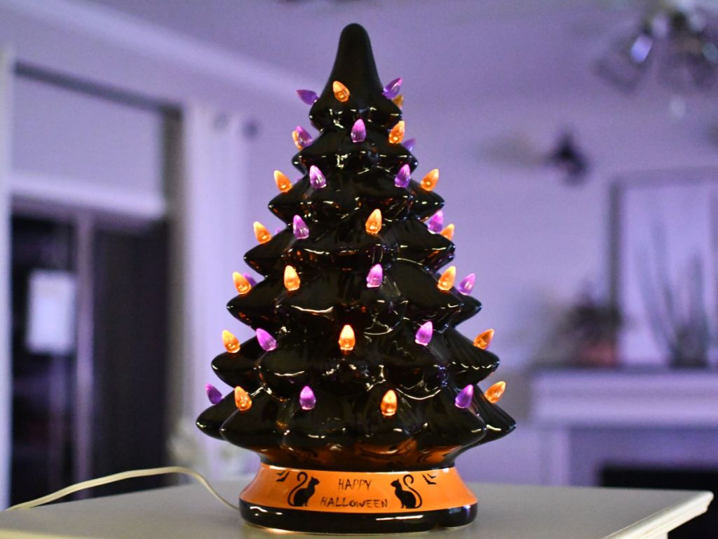 This Pre-Lit Ceramic Halloween Tree is Back in Stock But Will Sell Out...