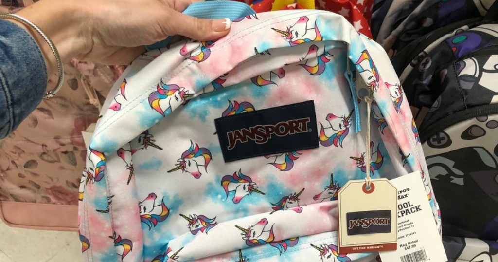 JanSport SuperBreak Backpack in Unicorn Clouds