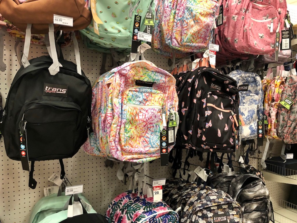 Jansport backpacks at Target