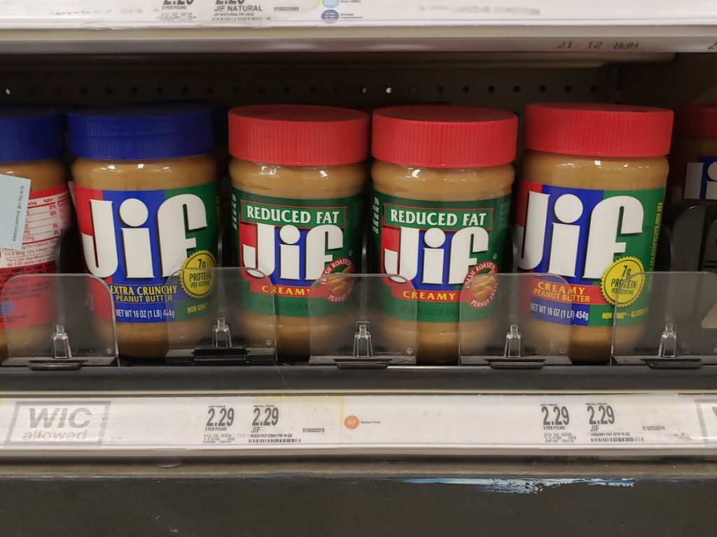 Jif Peanut Butter on Target Shelf