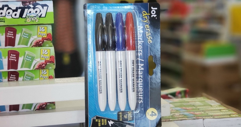 Jot Dry Erase Markers 4-pAck at Dollar Tree