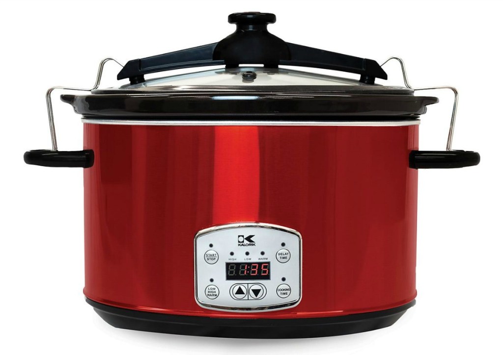 Kalorik slow cooker in red