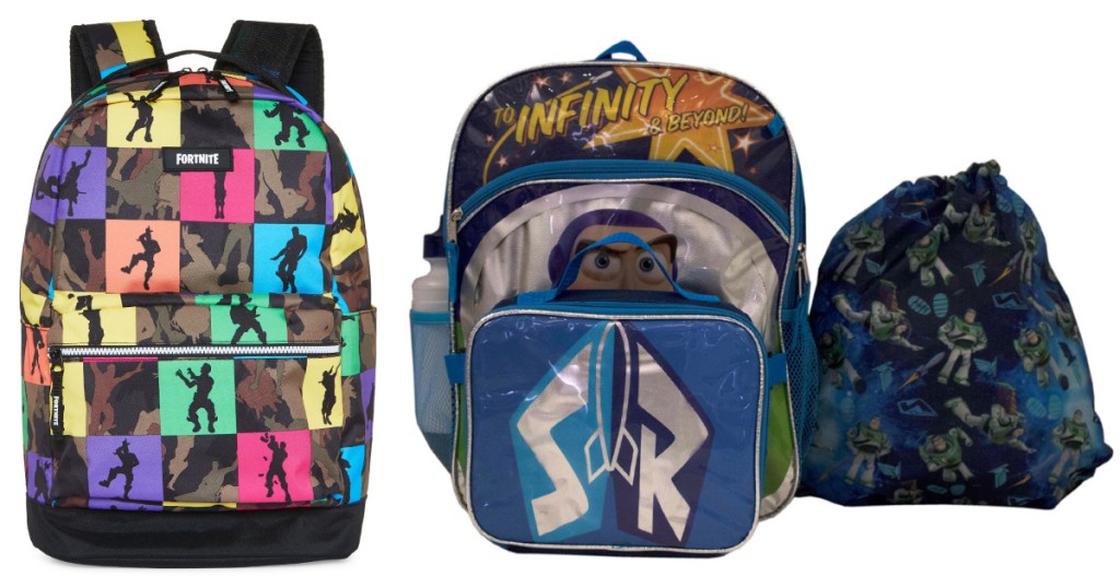 kids fortnite and toy story backpacks