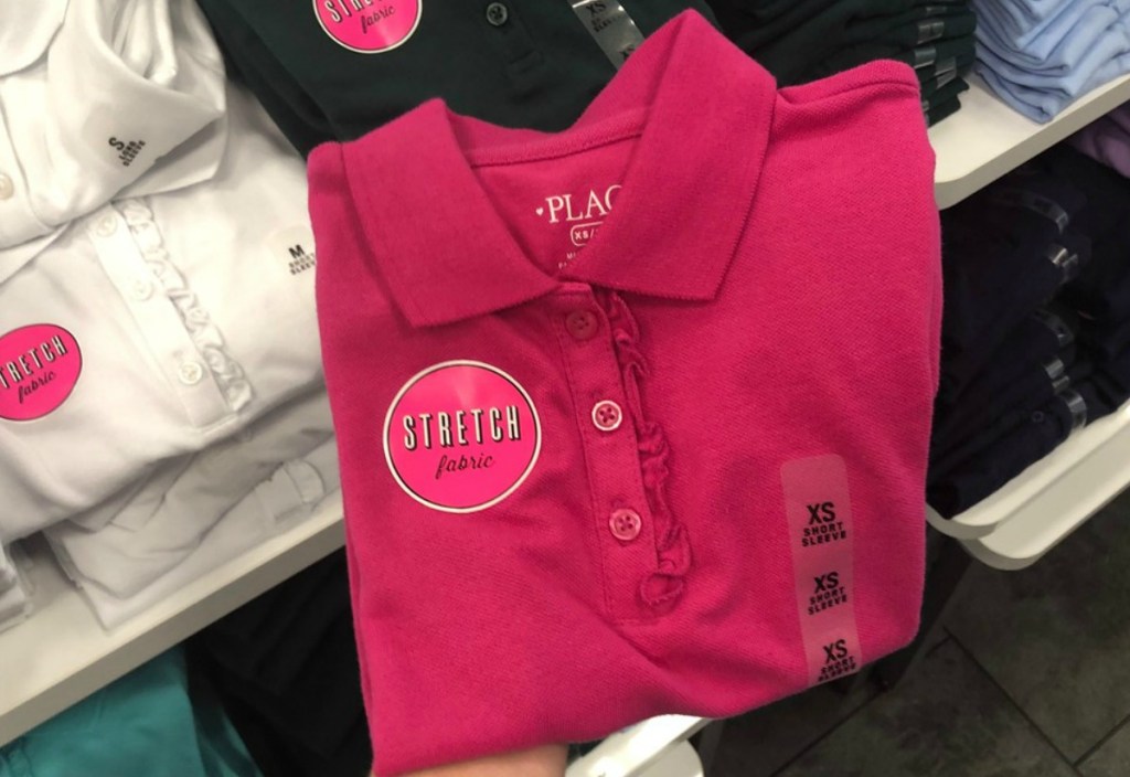 Pink colored polo tee from The Children's Place