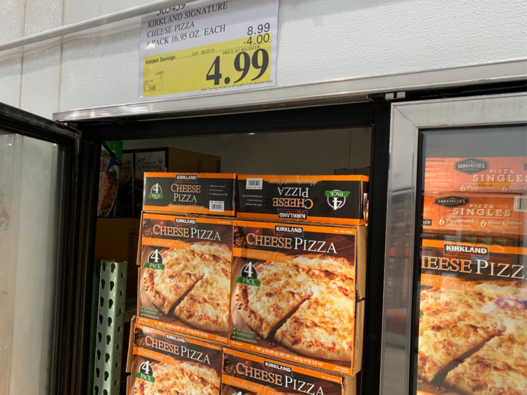 Kirkland Signature Cheese Pizza 4Packs Only 4.99 at Costco (Just 1.