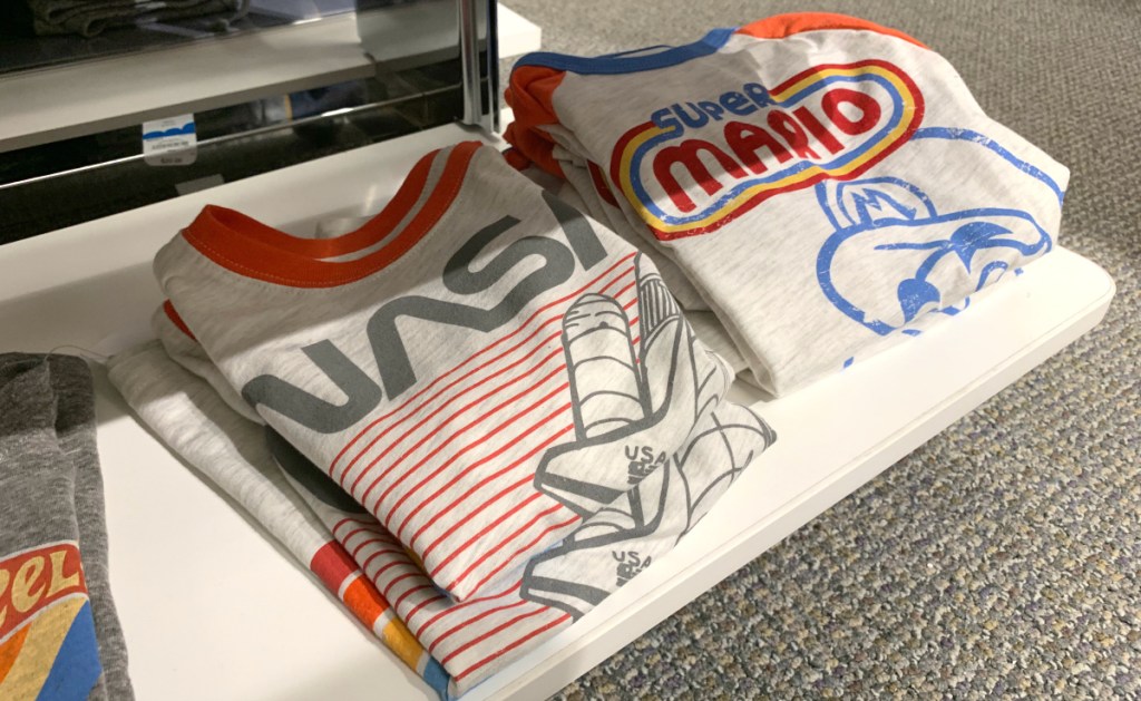 Kohl's retro graphic tees in store