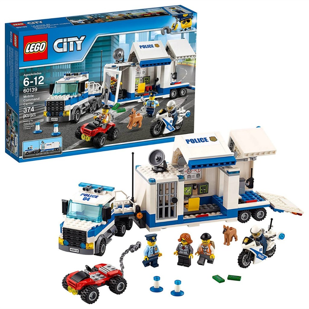 lego city police mobile command center set in and out of box