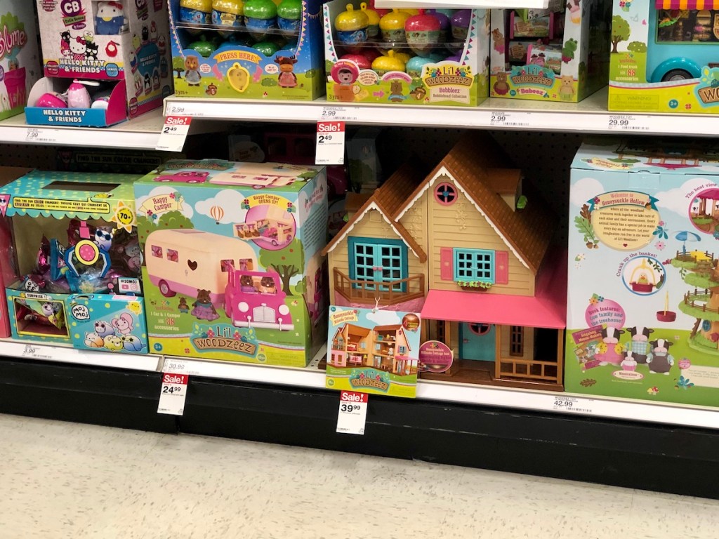 lil woodzeez toys on shelf at Target